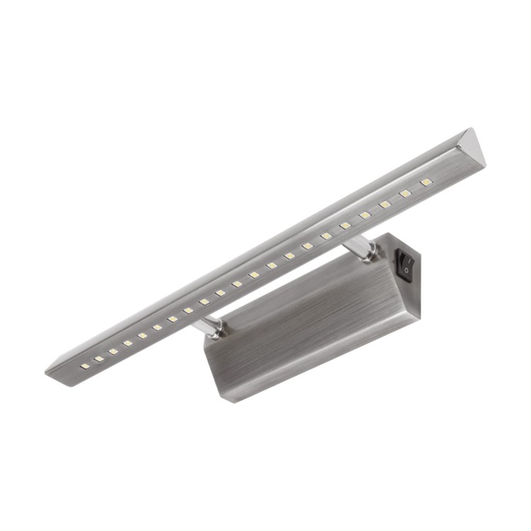 Lampa ścienna łazienkowa nad lustro SMD LED RITON LED 4W MAT CHROME NW 03072 Struhm Ideus IP20 40cm 3900K nowoczesna oprawa oświetleniowa kinkiet nad obraz łazienkowy do łazienki z włącznikiem chrom matowy