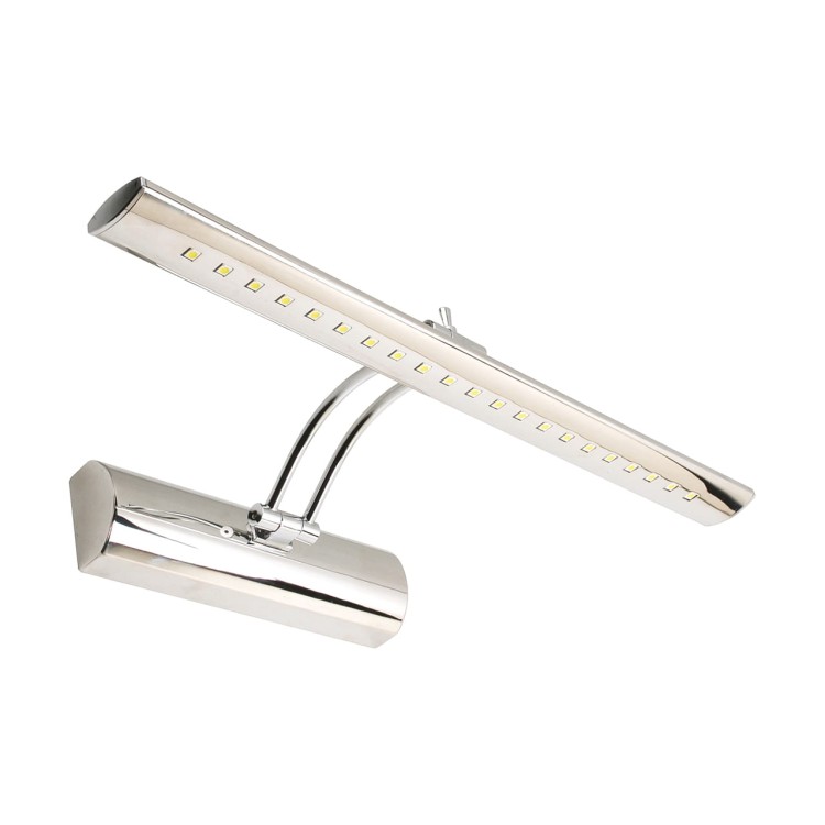 Lampa ścienna łazienkowa nad lustro SMD LED BRENA LED 4W CHROME NW (flamingo) 02479 Struhm Ideus IP20 40cm 3900K nowoczesna oprawa oświetleniowa kinkiet nad obraz łazienkowy do łazienki z włącznikiem chrom