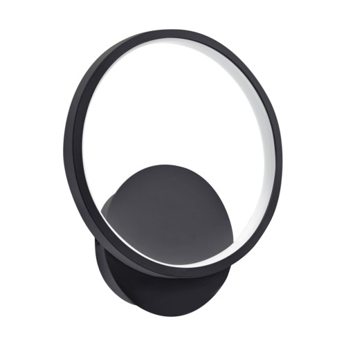 Lampa ścienna Kinkiet SMD LED EMMA LED C 10W BLACK NW 04049 Struhm Ideus Loft nowoczesny dekoracyjny koło okrąg metalowy Czarna czarny
