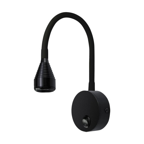 Lampa ścienno-sufitowa Kinkiet z włącznikiem Industrialny COB LED POLA LED 3,5W BLACK NW 03739 Struhm Ideus Loft nowoczesny metalowy regulowany Czarna czarny pojedynczy