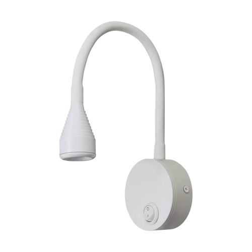 Lampa ścienno-sufitowa Kinkiet z włącznikiem Industrialny COB LED POLA LED 3,5W WHITE NW 03738 Struhm Ideus Loft nowoczesny metalowy regulowany Biała biały pojedynczy