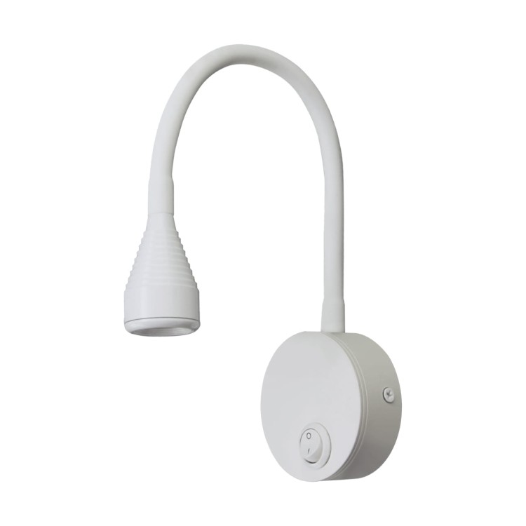 Lampa ścienno-sufitowa Kinkiet z włącznikiem Industrialny COB LED POLA LED 3,5W WHITE NW 03738 Struhm Ideus Loft nowoczesny metalowy regulowany Biała biały pojedynczy