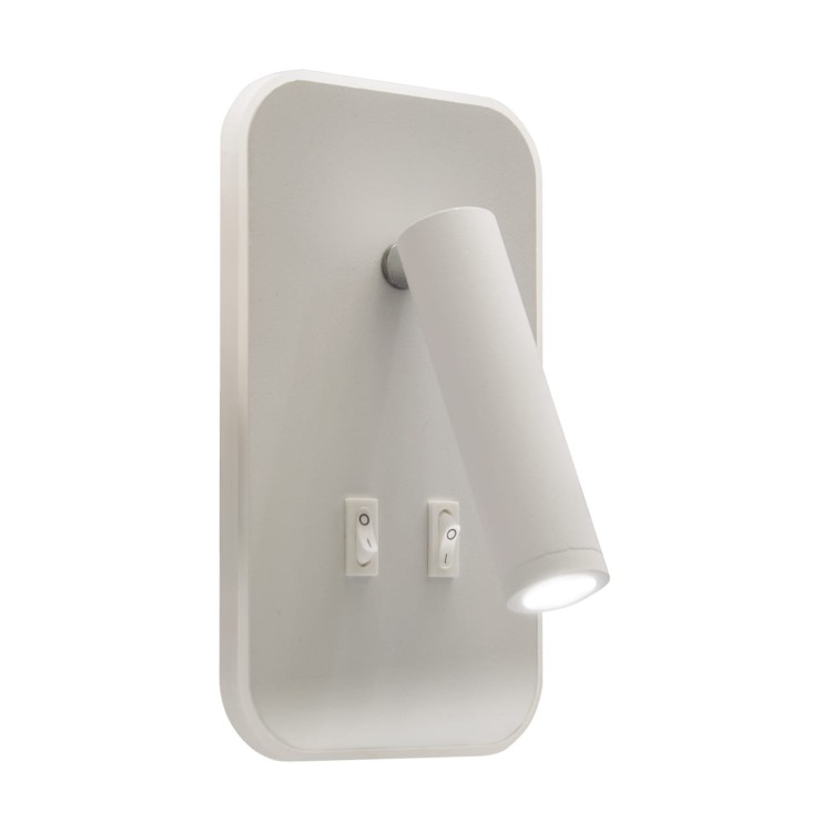 Lampa ścienno-sufitowa Kinkiet z włącznikiem Industrialny SMD LED OTELLO LED D 6W+3W WHITE 03723 Struhm Ideus Loft nowoczesny metalowy Biała biały pojedynczy