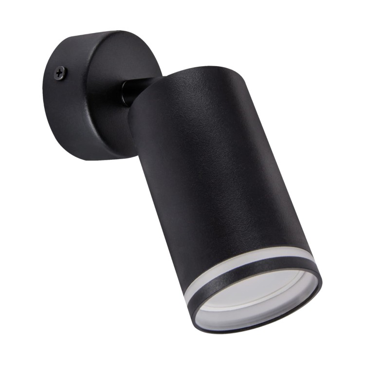 Lampa ścienno-sufitowa Kinkiet Industrialny ZULA SPT GU10 BLACK 03996 Struhm Ideus Loft nowoczesny metalowy Czarna czarny pojedynczy