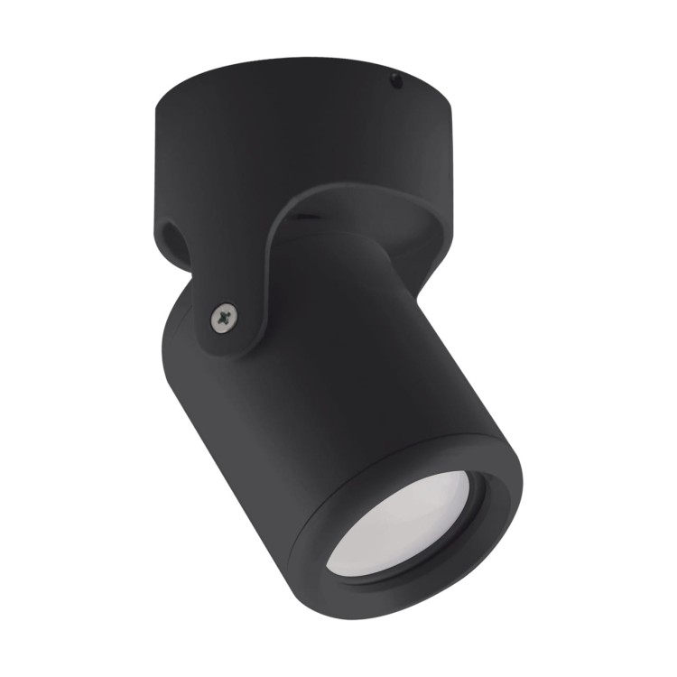 Lampa ścienno-sufitowa Kinkiet Industrialny DOMEN GU10 BLACK 03540 Struhm Ideus Loft nowoczesny metalowy Czarna czarny pojedynczy