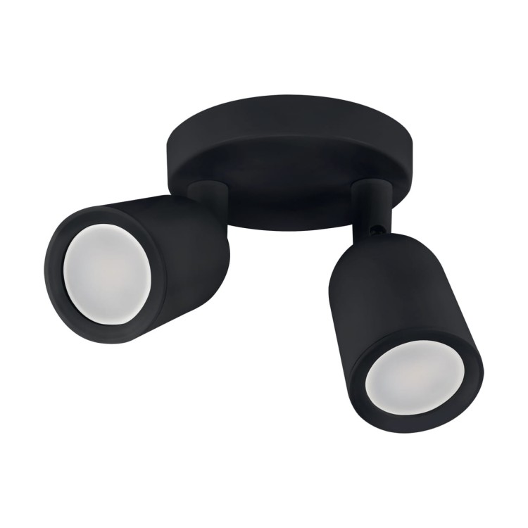 Lampa ścienno-sufitowa Kinkiet Industrialny BOGNA GU10 2C BLACK 03985 Struhm Ideus 2x GU10 Loft nowoczesny metalowy Czarna czarny podwójny