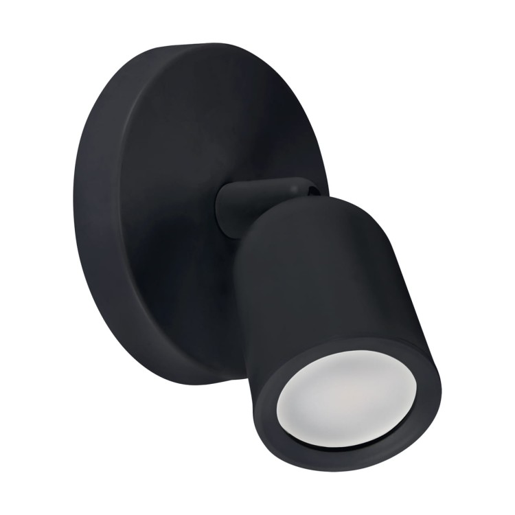 Lampa ścienno-sufitowa Kinkiet Industrialny BOGNA GU10 1C BLACK 03983 Struhm Ideus Loft nowoczesny metalowy Czarna czarny pojedynczy