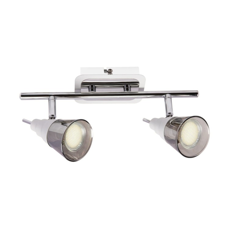 Lampa ścienno-sufitowa Kinkiet Industrialny TOMI GU10 2I 03047 Struhm Ideus 2x GU10 Loft nowoczesny metalowy Chrom biały biała podwójny