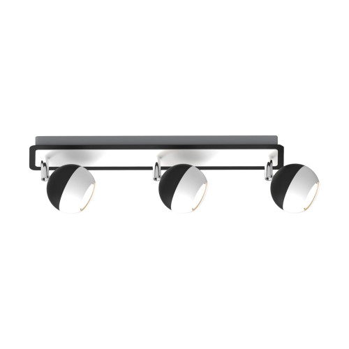 Lampa ścienno-sufitowa Kinkiet Industrialny KOMBI GU10 3L 02838 Struhm Ideus 3x GU10 Loft nowoczesny metalowy Czarna czarny czarno biały potrójny