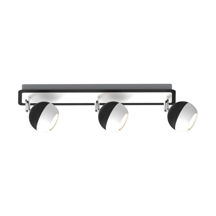 Lampa ścienno-sufitowa Kinkiet Industrialny KOMBI GU10 3L 02838 Struhm Ideus 3x GU10 Loft nowoczesny metalowy Czarna czarny czarno biały potrójny