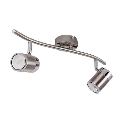 Lampa ścienno-sufitowa Kinkiet Industrialny OLAF GU10 2I 03256 Struhm Ideus 2x GU10 Loft nowoczesny metalowy Chrom podwójny