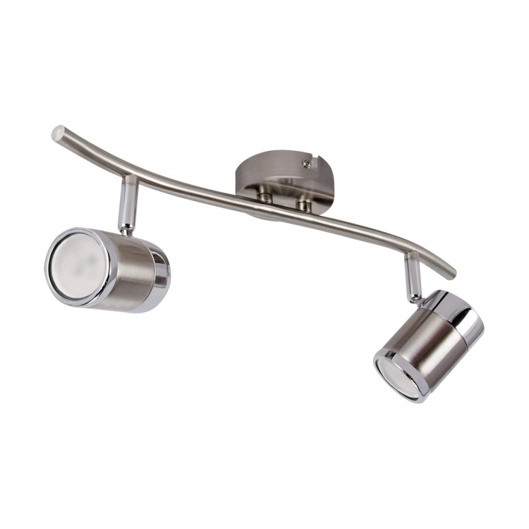 Lampa ścienno-sufitowa Kinkiet Industrialny OLAF GU10 2I 03256 Struhm Ideus 2x GU10 Loft nowoczesny metalowy Chrom podwójny