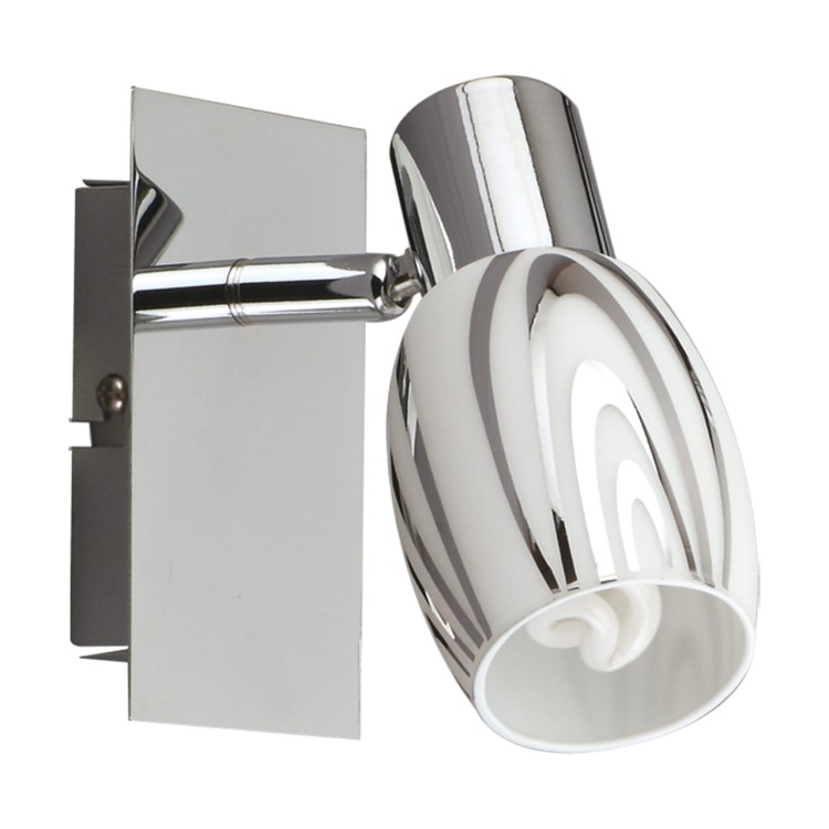 Lampa ścienno-sufitowa Kinkiet Industrialny PANTERKA E14 1D 00592 Struhm Ideus E14 Loft nowoczesny metalowy Chrom pojedynczy