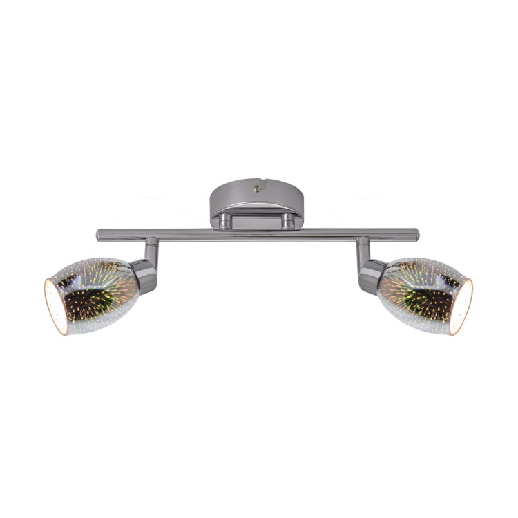 Lampa ścienno-sufitowa Kinkiet Industrialny ETNA G9 2I 03260 Struhm Ideus 2x E9 Loft nowoczesny metalowy Chrom podwójny