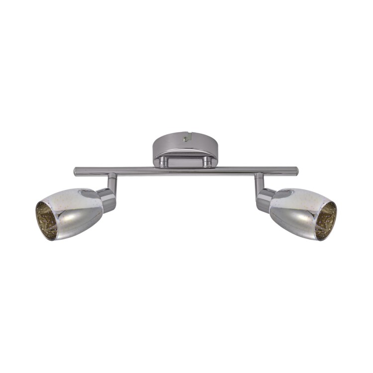 Lampa ścienno-sufitowa Kinkiet Industrialny ETNA G9 2I 03260 Struhm Ideus 2x E9 Loft nowoczesny metalowy Chrom podwójny