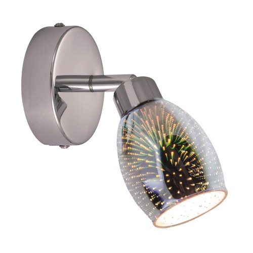 Lampa ścienno-sufitowa Kinkiet Industrialny ETNA G9 1C 03259 Struhm Ideus E9 Loft nowoczesny metalowy Chrom pojedynczy