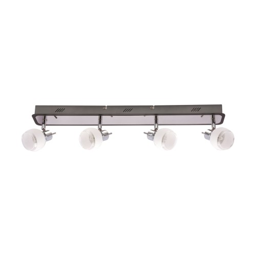 Lampa ścienno-sufitowa Kinkiet Industrialny EPOS G9 4L 02835 Struhm Ideus 4x E9 Loft nowoczesny metalowy Chrom wenge poczwórny