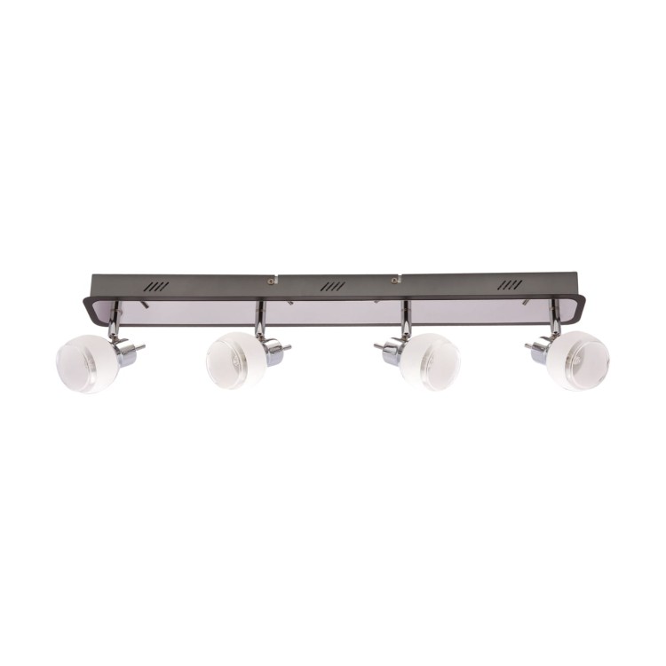 Lampa ścienno-sufitowa Kinkiet Industrialny EPOS G9 4L 02835 Struhm Ideus 4x E9 Loft nowoczesny metalowy Chrom wenge poczwórny