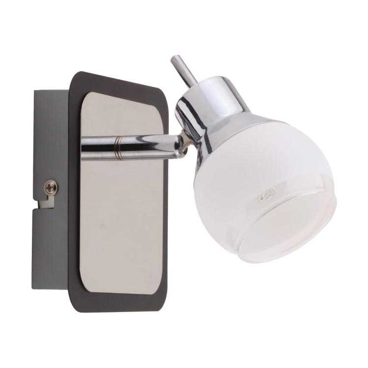 Lampa ścienno-sufitowa Kinkiet Industrialny EPOS G9 1D 02777 Struhm Ideus E9 Loft nowoczesny metalowy Chrom wenge pojedynczy