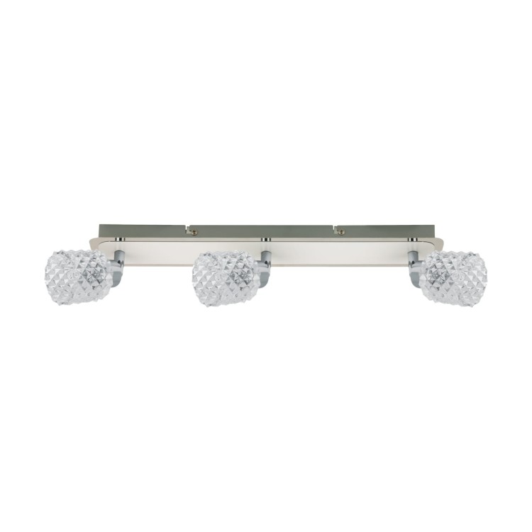 Lampa ścienno-sufitowa Kinkiet Industrialny KRISTIN G9 3L 02988 Struhm Ideus 3x E9 Loft nowoczesny metalowy Chrom biały biała potrójny