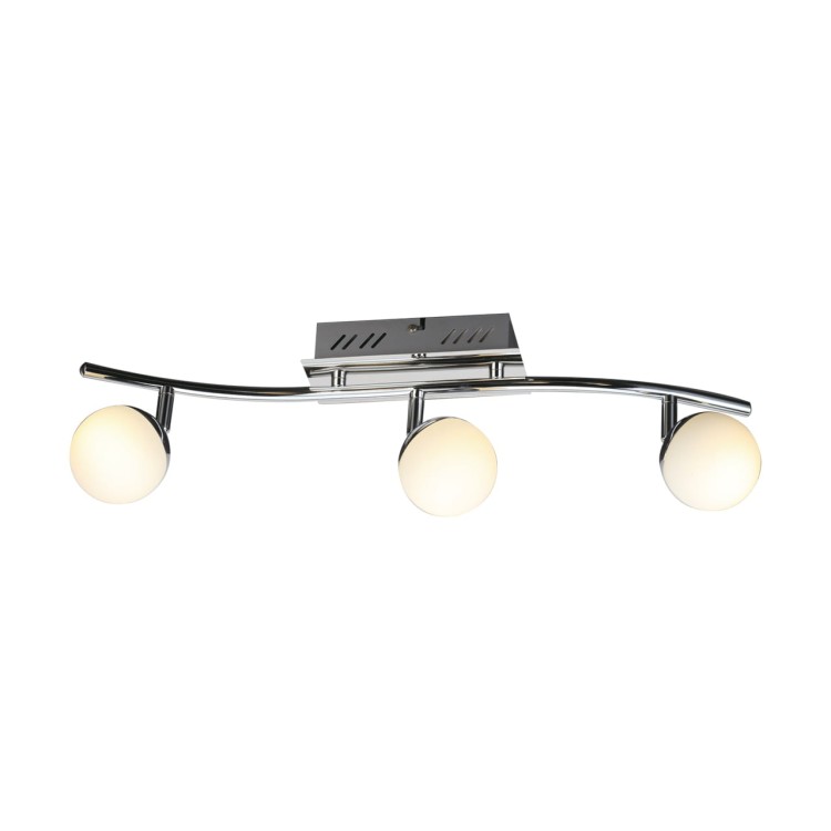 Lampa ścienno-sufitowa Kinkiet Industrialny SMD LED NELI LED 3I WW 02830 Struhm Ideus 3x LED Loft nowoczesny metalowy Chrom potrójny