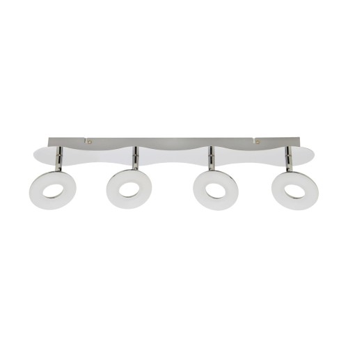 Lampa ścienno-sufitowa Kinkiet Industrialny SMD LED DONAT LED 4L WW 02728 Struhm Ideus 4x LED Loft nowoczesny metalowy Chrom poczwórny
