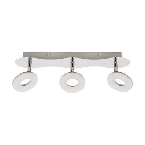 Lampa ścienno-sufitowa Kinkiet Industrialny SMD LED DONAT LED 3L WW 02727 Struhm Ideus 3x LED Loft nowoczesny metalowy Chrom potrójny