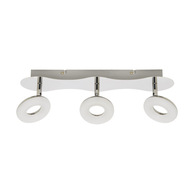 Lampa ścienno-sufitowa Kinkiet Industrialny SMD LED DONAT LED 3L WW 02727 Struhm Ideus 3x LED Loft nowoczesny metalowy Chrom potrójny