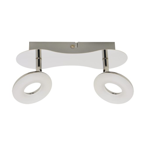 Lampa ścienno-sufitowa Kinkiet Industrialny SMD LED DONAT LED 2L WW 02726 Struhm Ideus 2x LED Loft nowoczesny metalowy Chrom podwójny