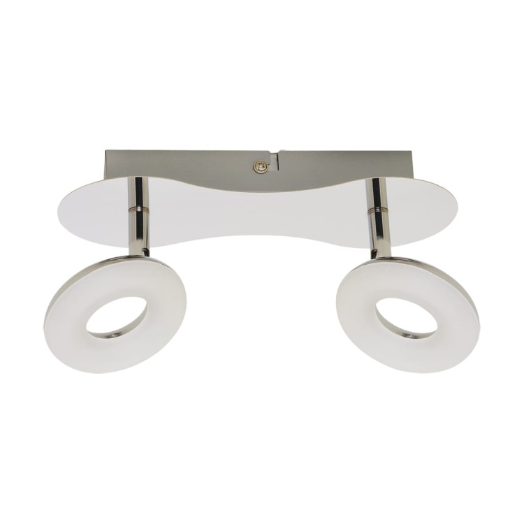 Lampa ścienno-sufitowa Kinkiet Industrialny SMD LED DONAT LED 2L WW 02726 Struhm Ideus 2x LED Loft nowoczesny metalowy Chrom podwójny