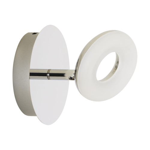 Lampa ścienno-sufitowa Kinkiet Industrialny SMD LED DONAT LED 1C WW 02725 Struhm Ideus LED Loft nowoczesny metalowy Chrom pojedynczy