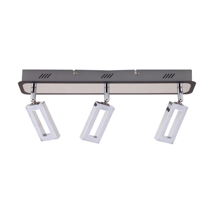 Lampa ścienno-sufitowa Kinkiet Industrialny SMD LED KENT LED 3L WW 02771 Struhm Ideus 3x LED Loft nowoczesny metalowy Chrom wenge potrójny