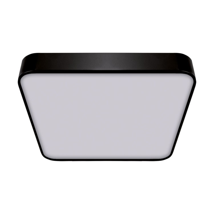 Plafoniera Plafon Łazienkowy SMD LED TOTEM LED D 48W NW BLACK 03931 Struhm Ideus IP20 do łazienki sypialni korytarza jadalni oprawa lampa sufitowa barwa neutralna Czarny czarna biały biała
