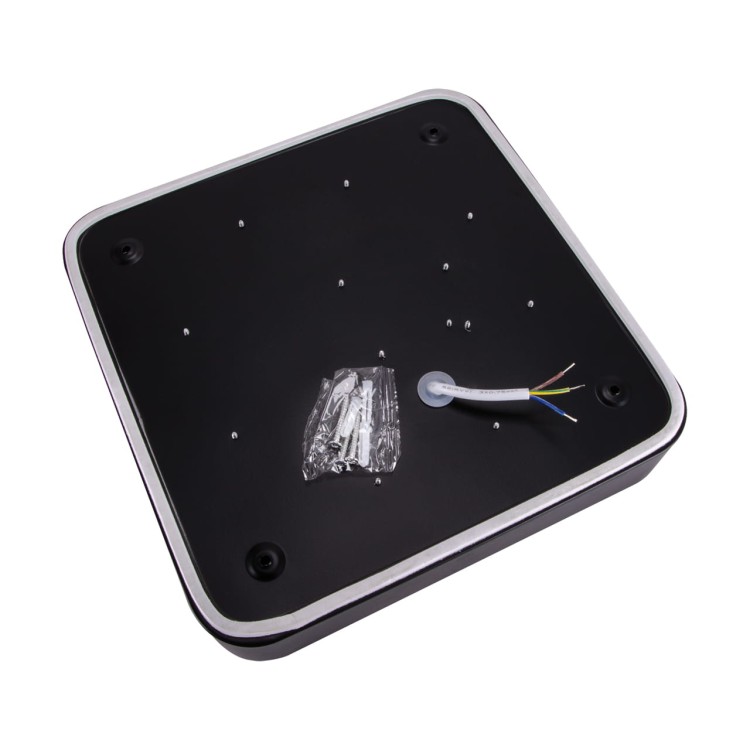 Plafoniera Plafon Łazienkowy SMD LED TOTEM LED D 24W NW BLACK 03930 Struhm Ideus IP20 do łazienki sypialni korytarza jadalni oprawa lampa sufitowa barwa neutralna Czarny czarna biały biała