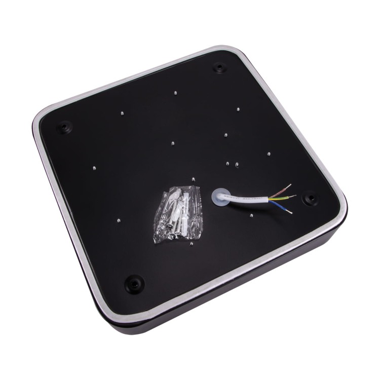 Plafoniera Plafon Łazienkowy SMD LED TOTEM LED D 16W NW BLACK 03929 Struhm Ideus IP20 do łazienki sypialni korytarza jadalni oprawa lampa sufitowa barwa neutralna Czarny czarna biały biała