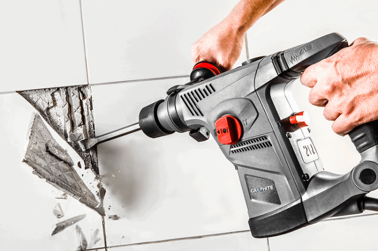 Młot udarowy Wiertarka SDS+ 900W + walizka 58G858 Graphite udarowo-obrotowy Młotowiertarka