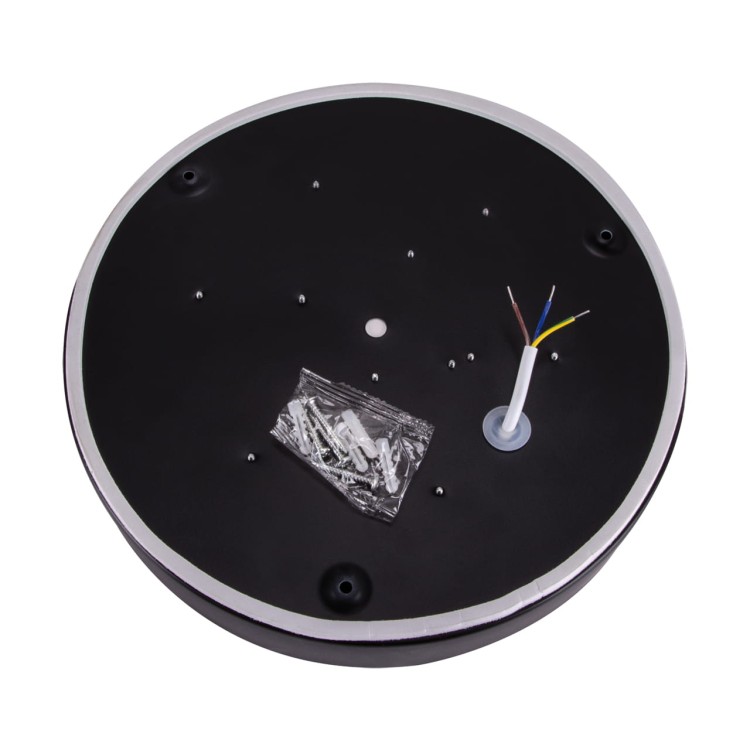 Plafoniera Plafon Łazienkowy SMD LED TOTEM LED C 16W NW BLACK 03926 Struhm Ideus IP20 do łazienki sypialni korytarza jadalni oprawa lampa sufitowa barwa neutralna Czarny czarna biały biała
