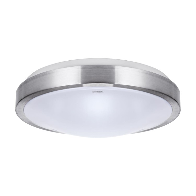 Plafoniera Plafon Łazienkowy SMD LED ALEX LED C 24W NW 03564 Struhm Ideus IP44 do łazienki sypialni korytarza jadalni oprawa lampa sufitowa barwa neutralna biała Srebrny srebrna
