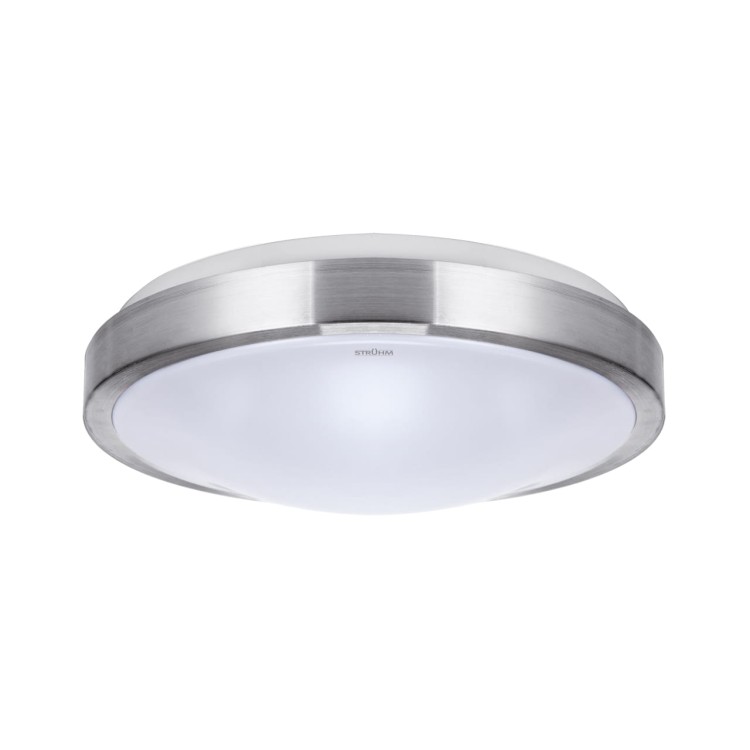 Plafoniera Plafon Łazienkowy SMD LED ALEX LED C 18W NW 03563 Struhm Ideus IP44 do łazienki sypialni korytarza jadalni oprawa lampa sufitowa barwa neutralna biała Srebrny srebrna