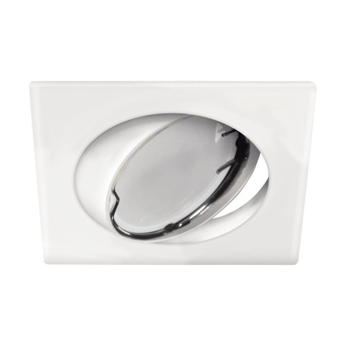 Oczko sufitowe LED kwadratowe OKTAN D WHITE 03672 Struhm Ideus GU5.3 wpuszczane do zabudowy sufitu podwieszanego lampa oprawa biała białe biały