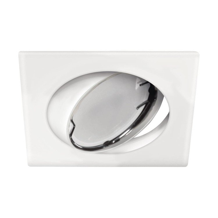 Oczko sufitowe LED kwadratowe OKTAN D WHITE 03672 Struhm Ideus GU5.3 wpuszczane do zabudowy sufitu podwieszanego lampa oprawa biała białe biały