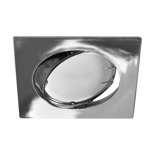 Oczko sufitowe LED kwadratowe OKTAN D CHROME 01231 Struhm Ideus GU5.3 wpuszczane do zabudowy sufitu podwieszanego lampa oprawa chrom srebrna