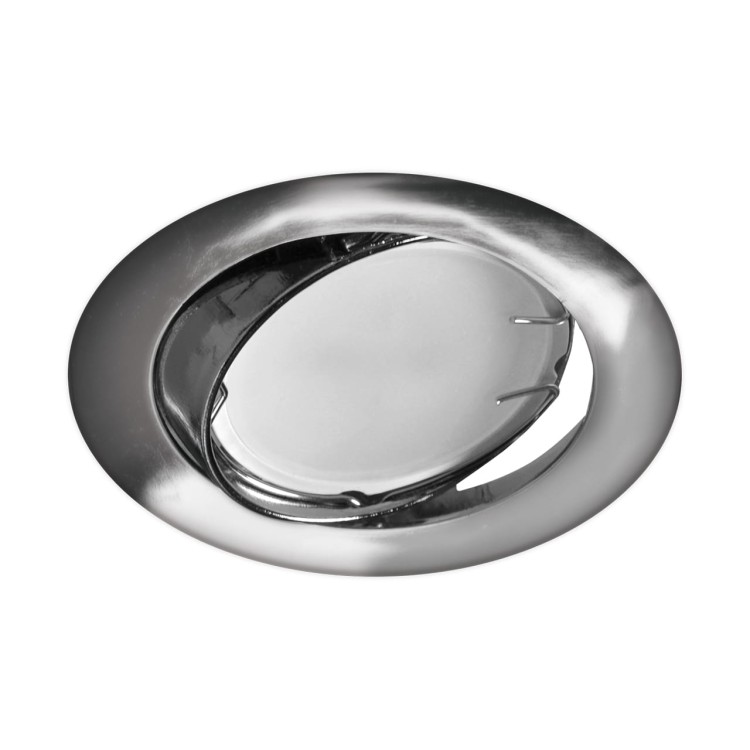 Oczko sufitowe LED okrągłe OKTAN C CHROME 03673 Struhm Ideus GU5.3 wpuszczane do zabudowy sufitu podwieszanego lampa oprawa chrom srebrna