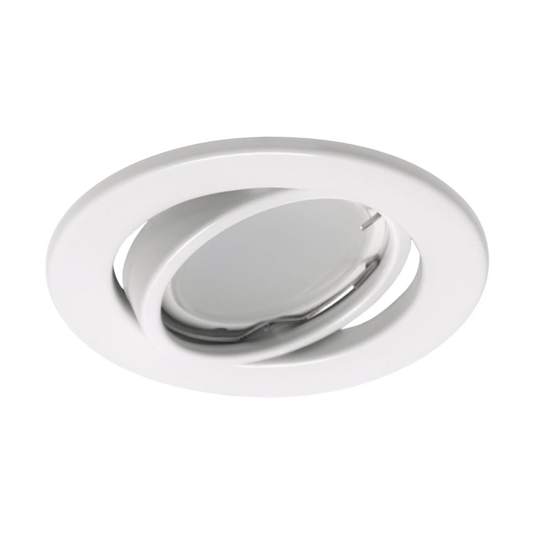 Oczko sufitowe LED okrągłe KAJKA C WHITE 03753 Struhm Ideus GU5.3 wpuszczane do zabudowy sufitu podwieszanego lampa oprawa biała białe biały