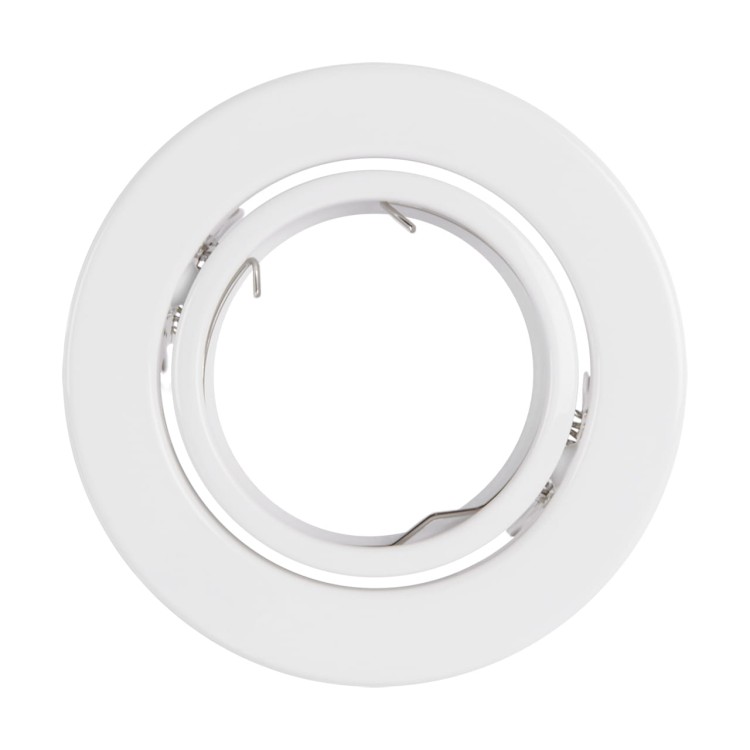 Oczko sufitowe LED okrągłe KAJKA C WHITE 03753 Struhm Ideus GU5.3 wpuszczane do zabudowy sufitu podwieszanego lampa oprawa biała białe biały