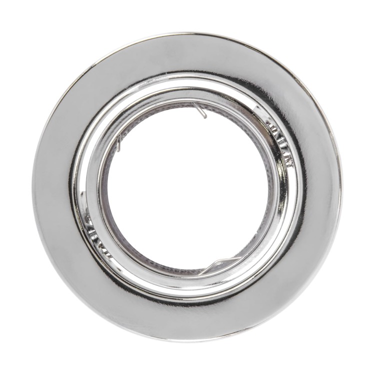 Oczko sufitowe LED okrągłe KAJKA C CHROME 03751 Struhm Ideus GU5.3 wpuszczane do zabudowy sufitu podwieszanego lampa oprawa chrom srebrna