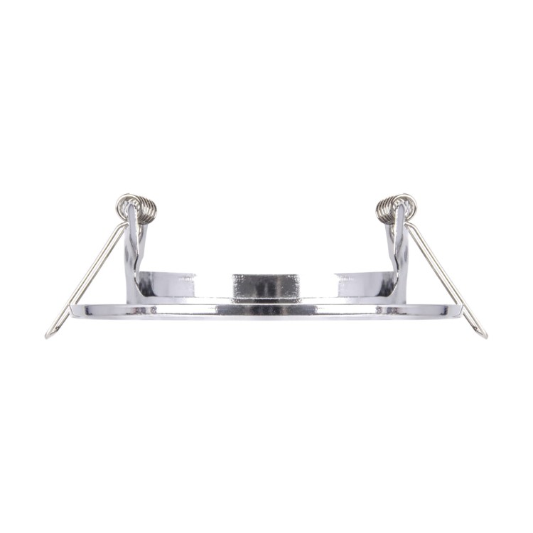 Oczko sufitowe LED okrągłe KAJKA C CHROME 03751 Struhm Ideus GU5.3 wpuszczane do zabudowy sufitu podwieszanego lampa oprawa chrom srebrna