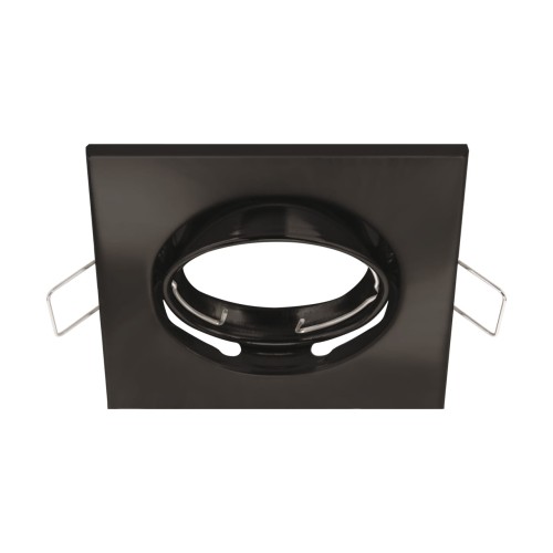 Oczko sufitowe LED kwadratowe BONO D BLACK 03981 Struhm Ideus GU10 wpuszczane do zabudowy sufitu podwieszanego lampa oprawa czarna czarne czarny