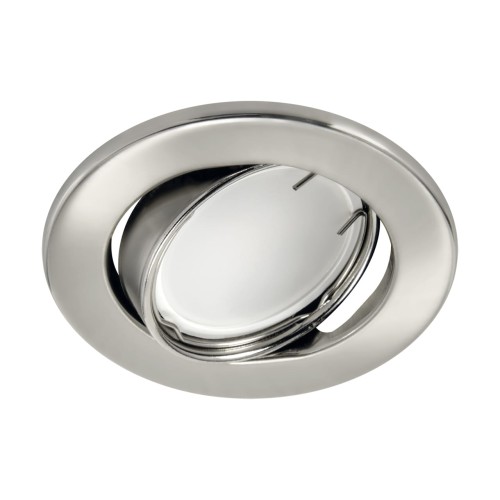 Oczko sufitowe LED okrągłe BONO C CHROME 03974 Struhm Ideus GU10 wpuszczane do zabudowy sufitu podwieszanego lampa oprawa chrom srebrna