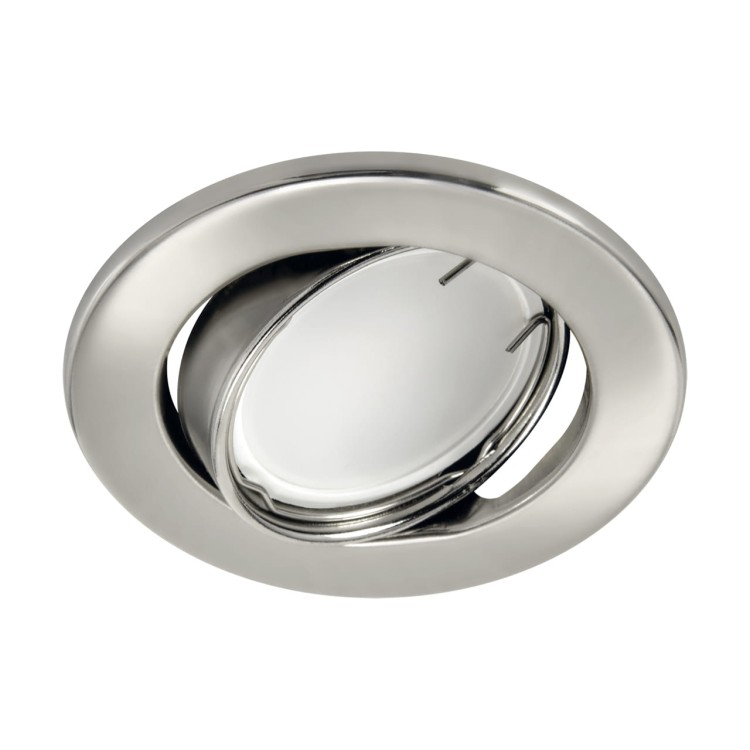 Oczko sufitowe LED okrągłe BONO C CHROME 03974 Struhm Ideus GU10 wpuszczane do zabudowy sufitu podwieszanego lampa oprawa chrom srebrna